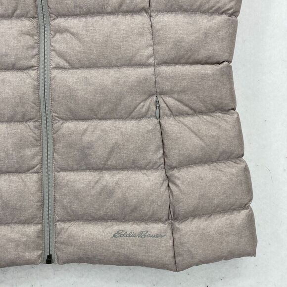 Eddie Bauer EB650 Goose Down Puffer Vest Women's Medium Beige Outdoor Travel - Picture 4 of 11